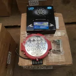 Фара LED кругла червона 51W, 21 лампа, 10/30V 6000K